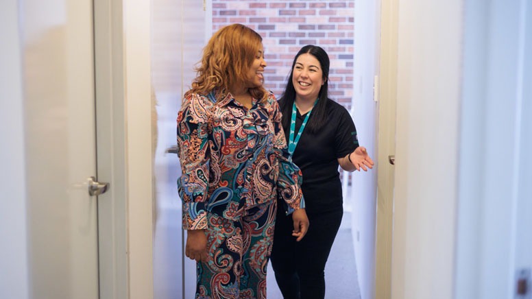 two person are standing